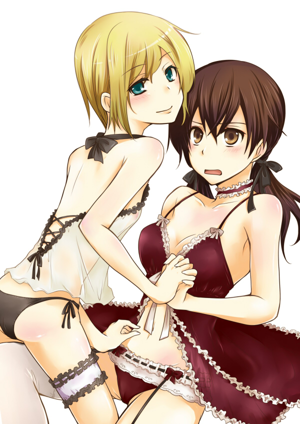 erica hartmann and gertrud barkhorn (world witches series and 1 more) drawn by ritsuya