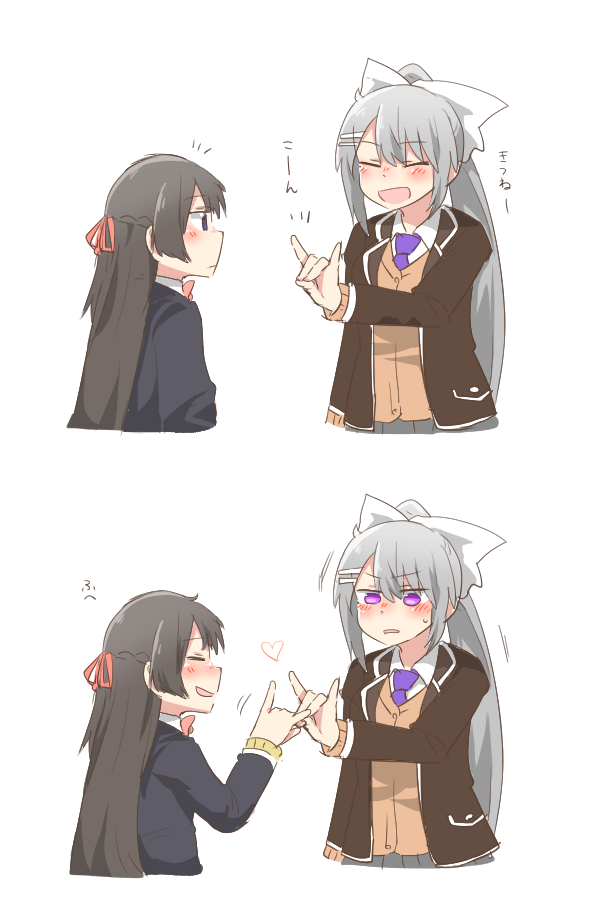 tsukino mito and higuchi kaede (nijisanji) drawn by rebecca_(keinelove)