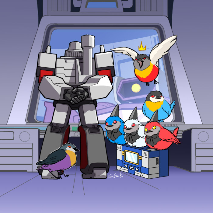 megatron, starscream, soundwave, shockwave, thundercracker, and 4 more (transformers and 1 more) drawn by kandagawa_gufu