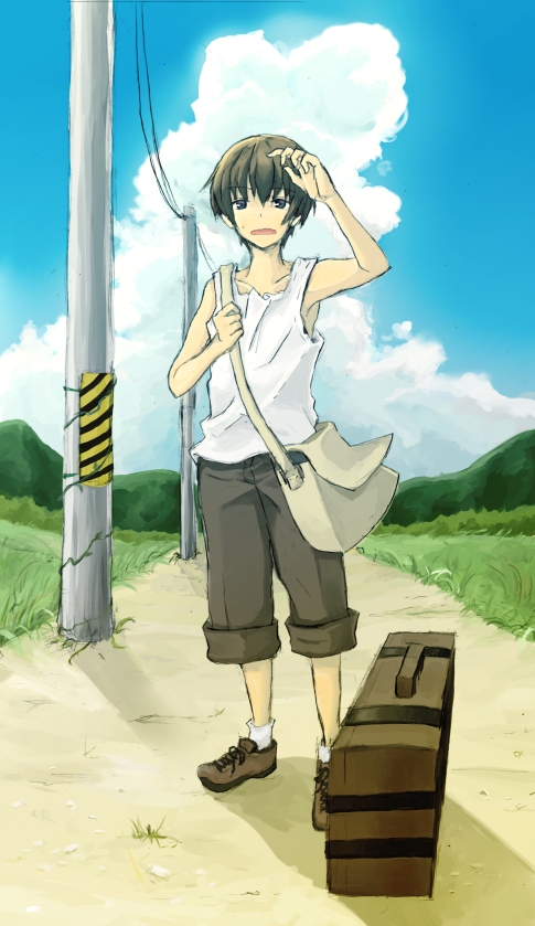 maebara keiichi (higurashi no naku koro ni) drawn by nuancho
