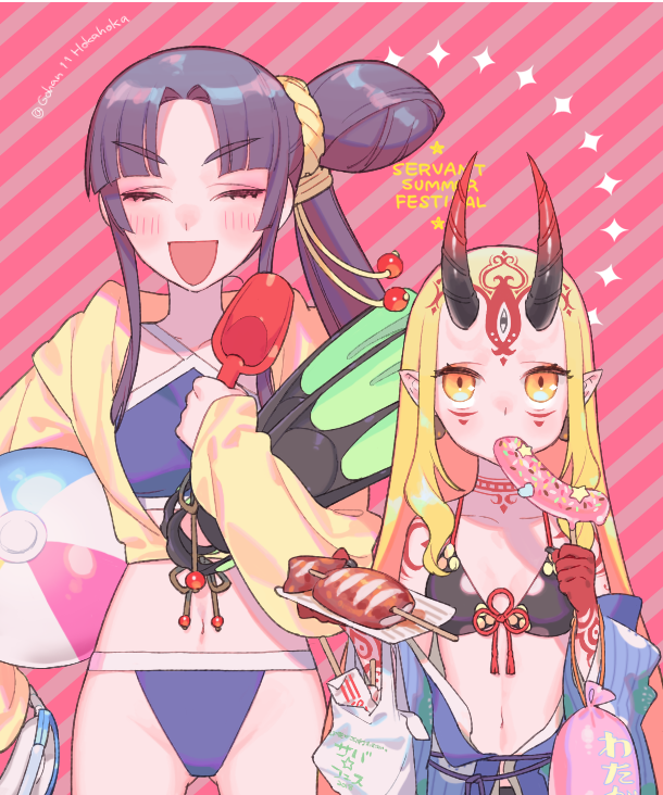 ibaraki douji and ushiwakamaru (fate and 1 more) drawn by sara_(kurome1127)