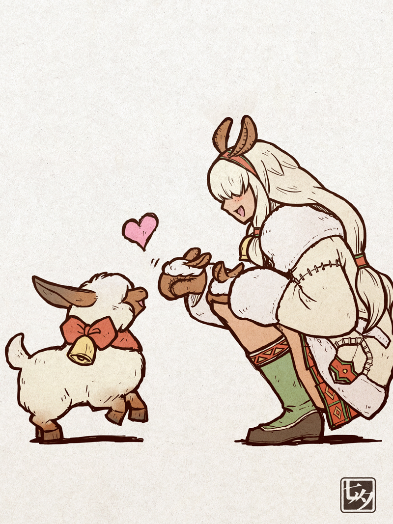 monster hunter and moofah (monster hunter) drawn by tanabanata