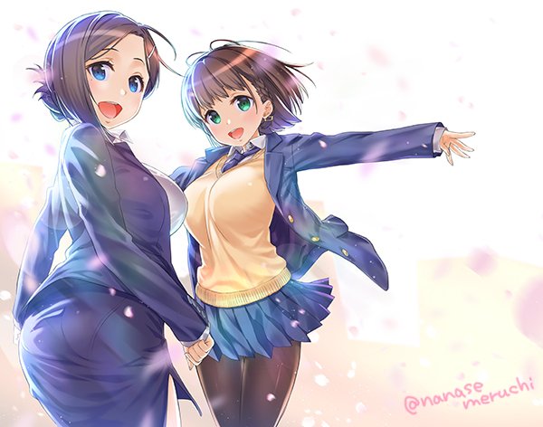 ai-chan and kouhai-chan (getsuyoubi no tawawa) drawn by nanase_meruchi