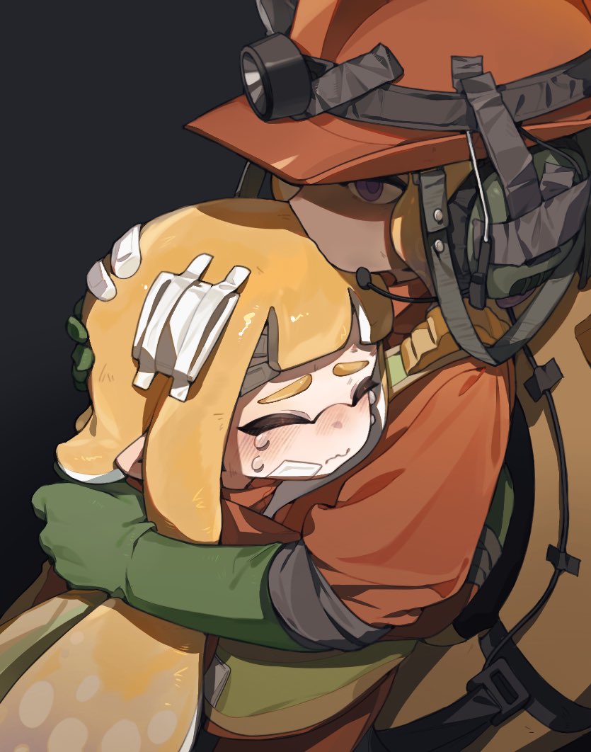 inkling player character and inkling girl (splatoon) drawn by salted_whale