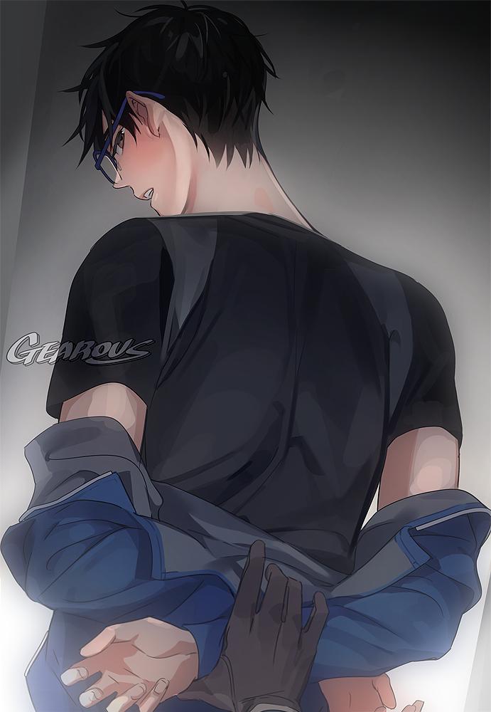 katsuki yuuri and viktor nikiforov (yuri!!! on ice) drawn by gearous