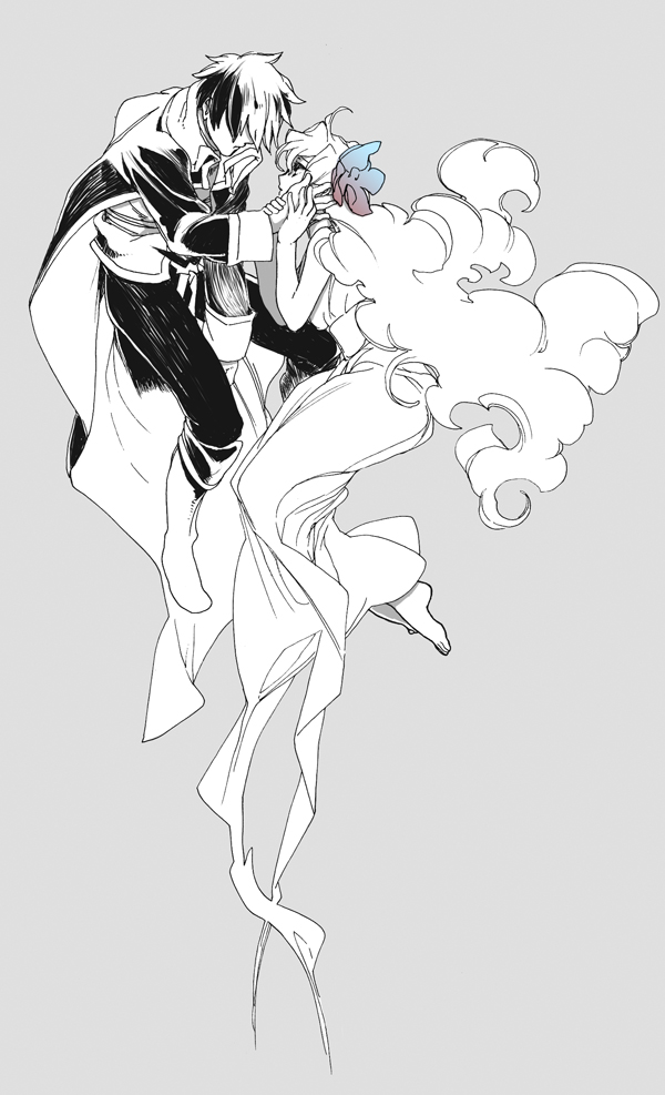 nia teppelin, simon, and garlock simon (tengen toppa gurren lagann) drawn by kanke_(yonkuma)