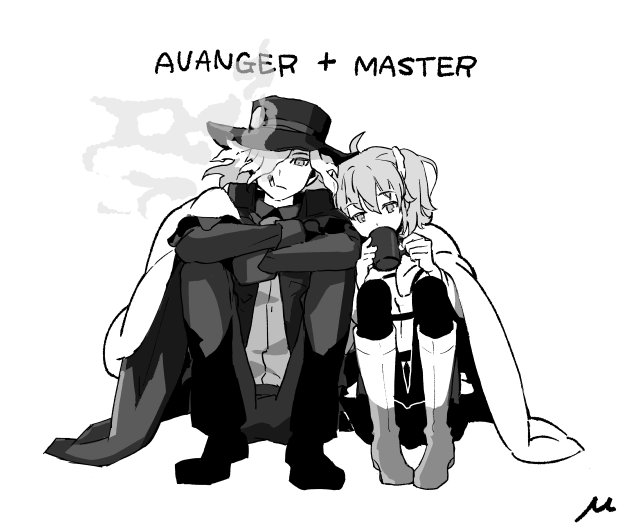 fujimaru ritsuka and edmond dantes (fate and 1 more) drawn by myu_(08_mmmu)