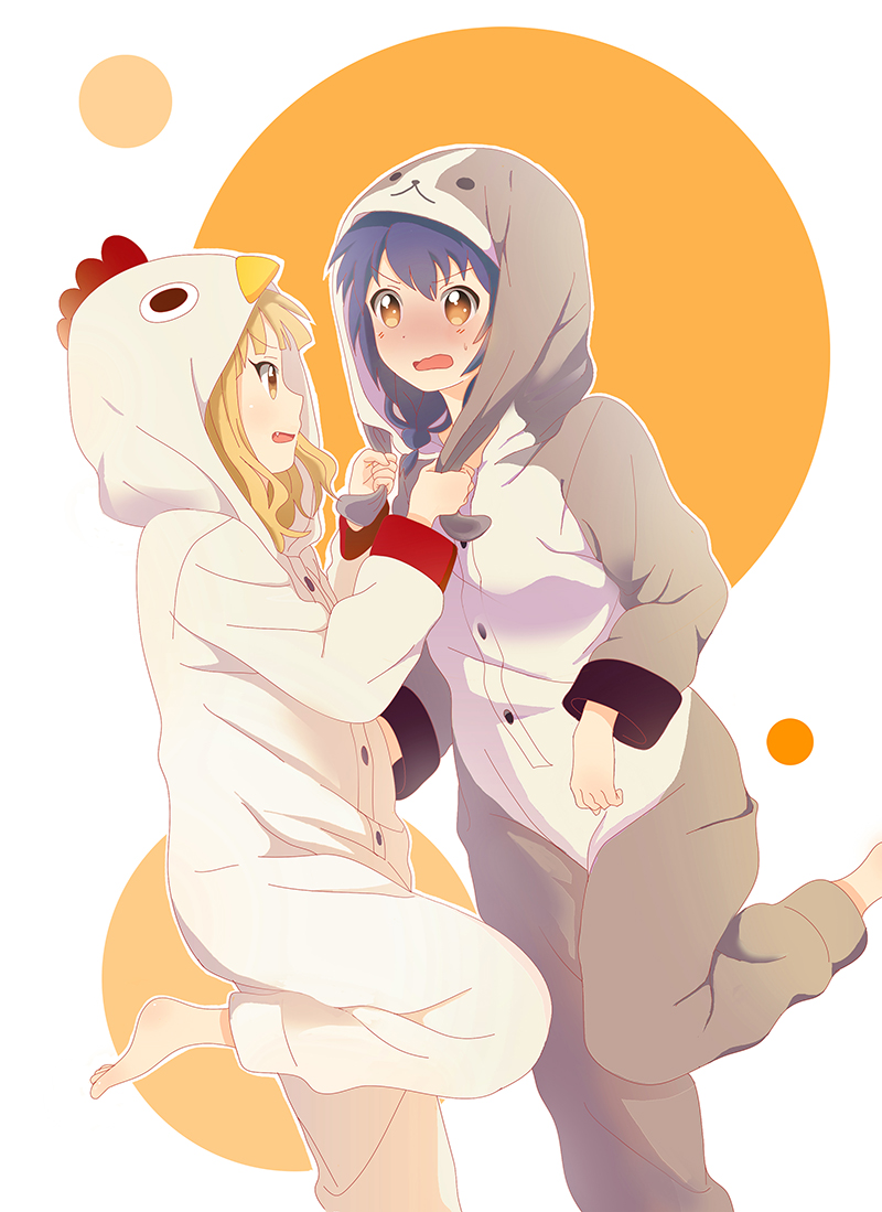 oomuro sakurako and furutani himawari (yuruyuri) drawn by kanbayashi_makoto
