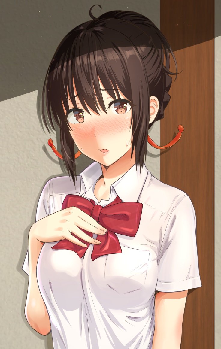 miyamizu mitsuha (kimi no na wa.) drawn by shukurin