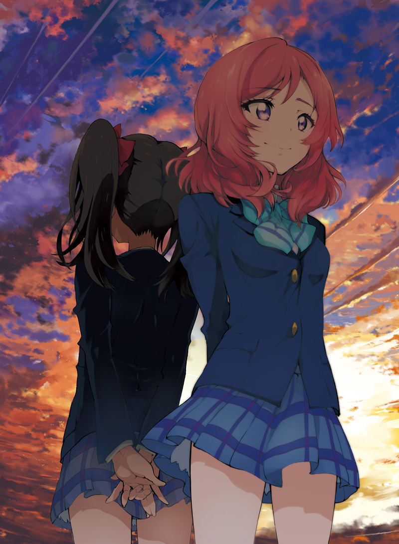nishikino maki and yazawa nico (love live! and 1 more) drawn by enouchi_ai