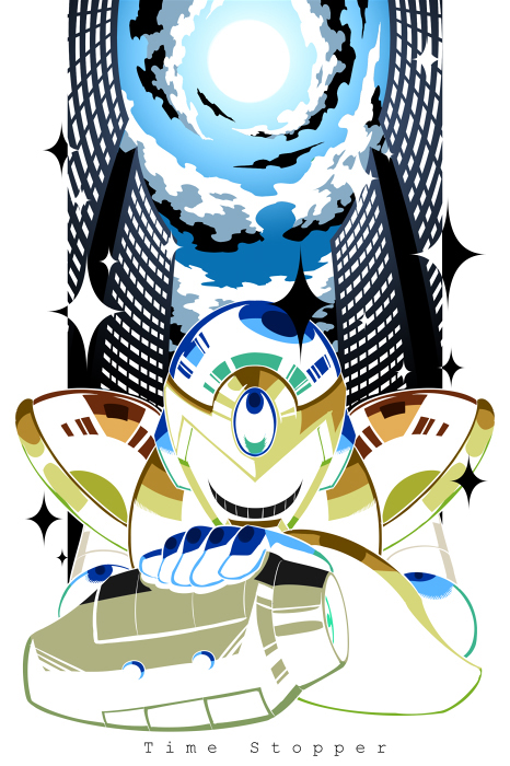 flash man (mega man and 1 more) drawn by tsubasuke