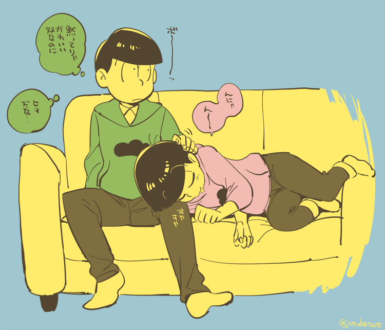 matsuno choromatsu and matsuno todomatsu (osomatsu and 1 more) drawn by yukataro