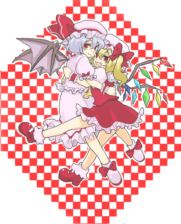 remilia scarlet and flandre scarlet (touhou) drawn by nugaa