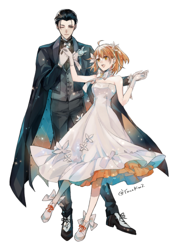 fujimaru ritsuka and sherlock holmes (fate and 1 more) drawn by yoczkw2