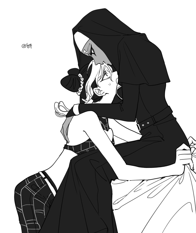 kujo jolyne and enrico pucci (jojo no kimyou na bouken and 1 more) drawn by sempon_(doppio_note)
