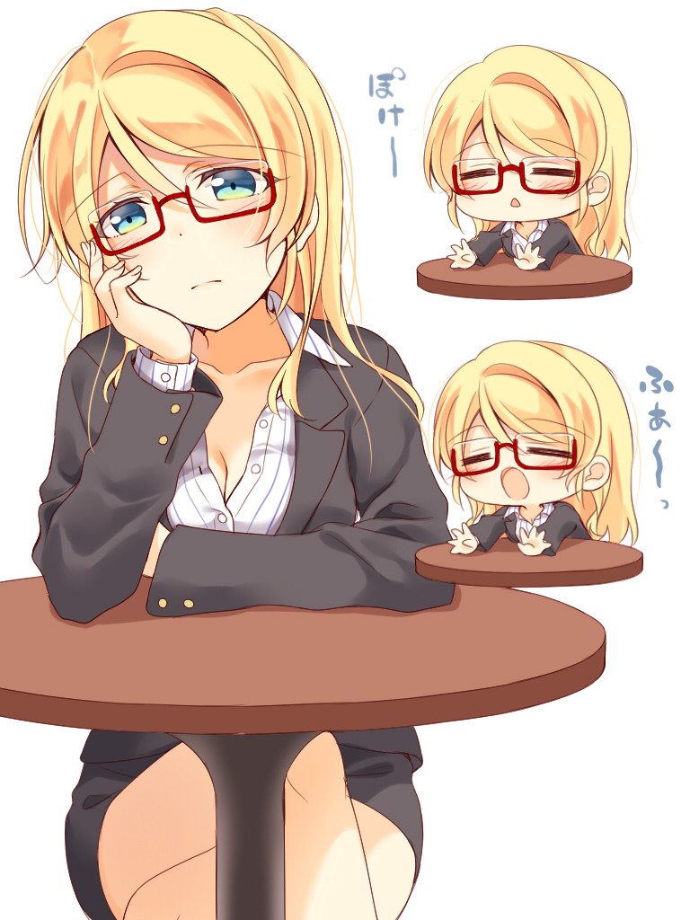 ayase eli (love live! and 1 more) drawn by mogu_(au1127)