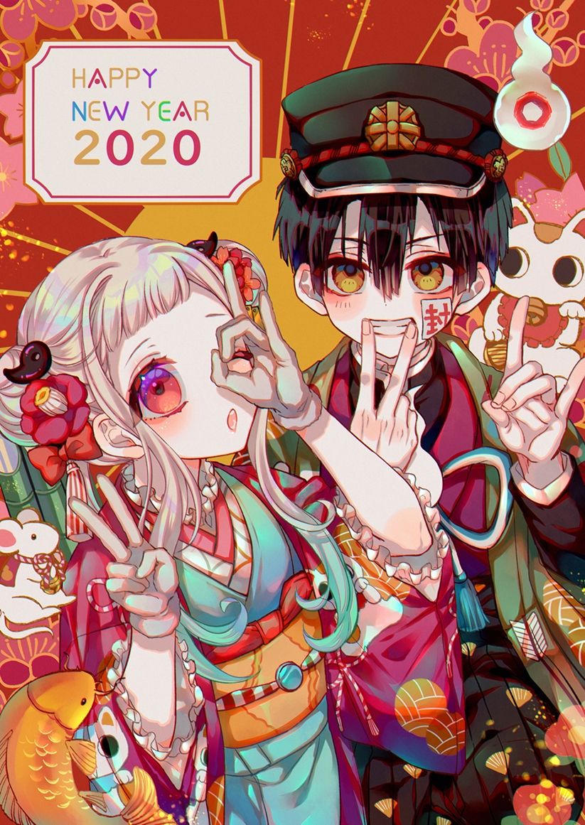 hanako and yashiro nene (jibaku shounen hanako-kun) drawn by lunar_(lunar_815)