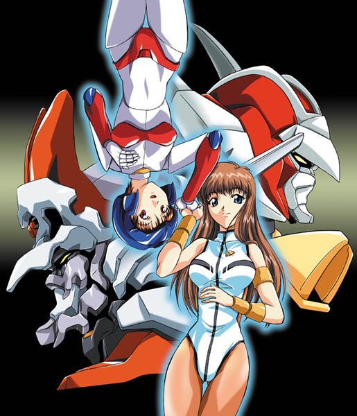 mia alice, dangaioh hyper combat unit, leina stol, lambda nom, and baikanfu (machine robo and 1 more) drawn by mikage_nao