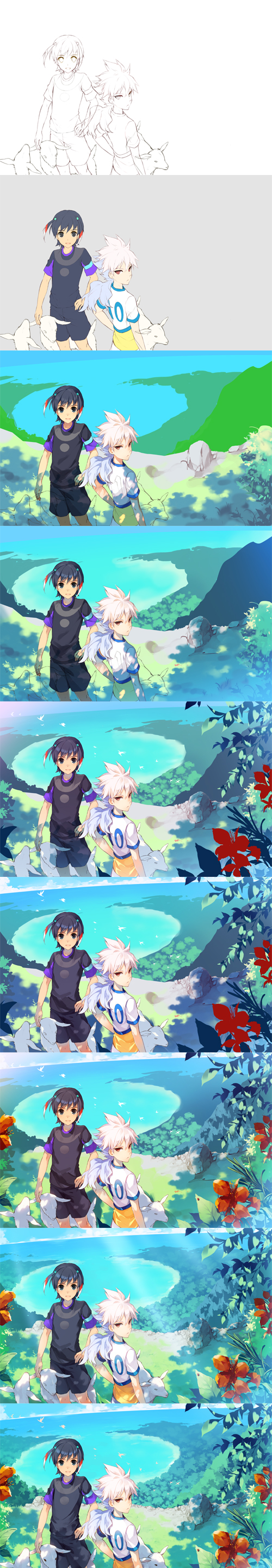 hakuryuu and shuu (inazuma eleven and 1 more) drawn by tousaki_umiko