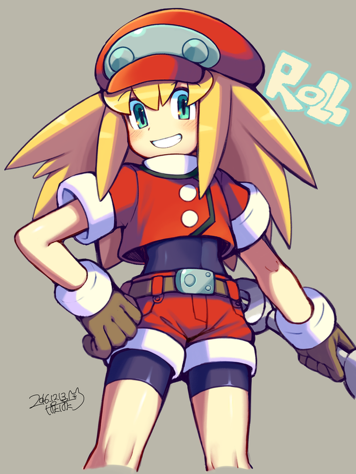 roll caskett (mega man and 1 more) drawn by iroyopon