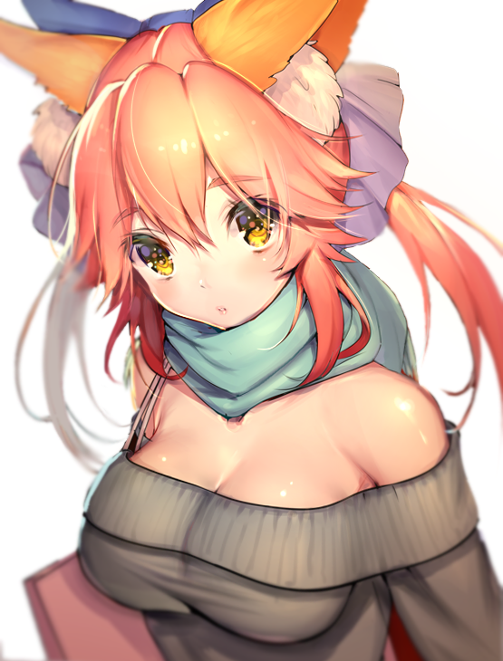 tamamo and tamamo no mae (fate and 2 more) drawn by mogullaz