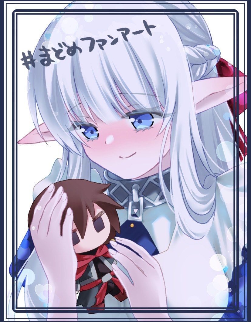 nephelia and zagan (maou no ore ga dorei elf wo yome ni shitanda ga dou medereba ii?) drawn by okayu_imo