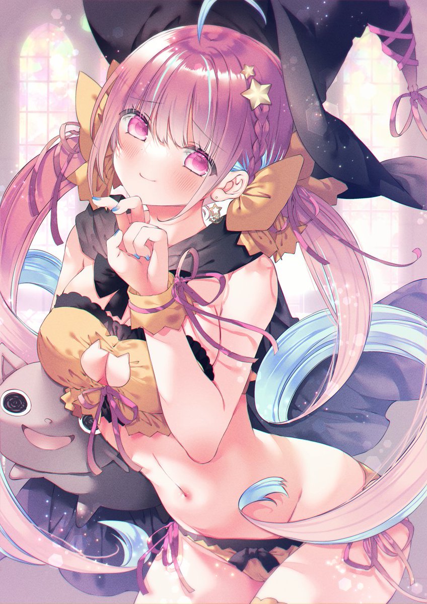 minato aqua and neko (hololive) drawn by moo_(umineko)