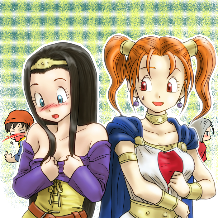 jessica albert, hero, kukuru, and medea (dragon quest and 1 more) drawn by pekuchin_(pekuchin_3)
