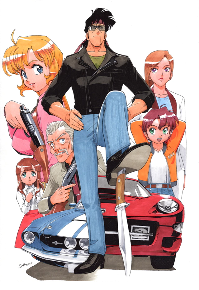 bean bandit, rally vincent, percy bacharach, semmerling, chelsea grimwood, and 1 more (riding bean) drawn by sonoda_ken'ichi