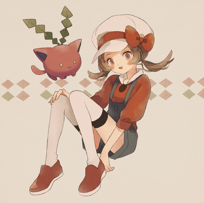 lyra and hoppip (pokemon and 1 more) drawn by zges