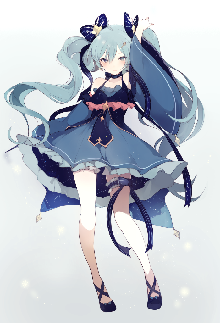 hatsune miku and yuki miku (vocaloid) drawn by lpip