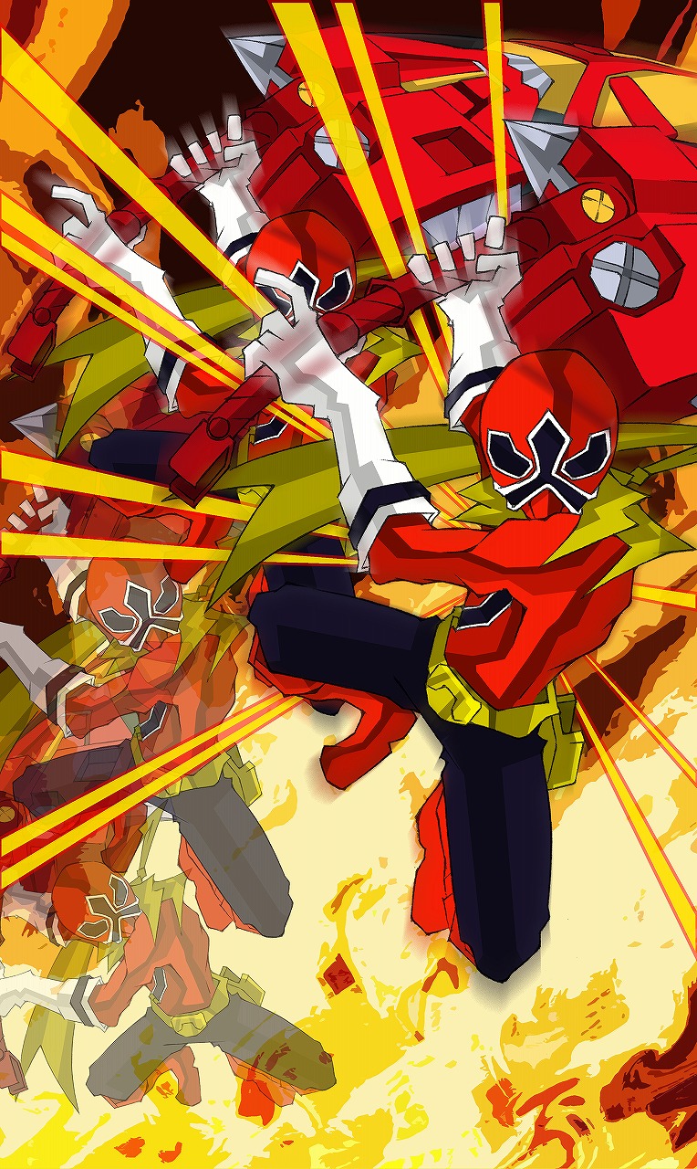 shinken red (super sentai and 1 more) drawn by marimo_jun