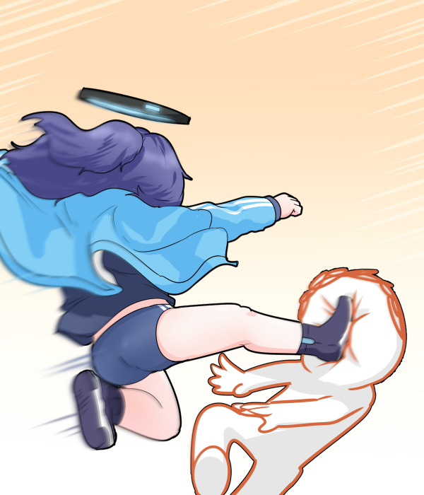 sensei, yuuka, and doodle sensei (blue archive) drawn by c/h