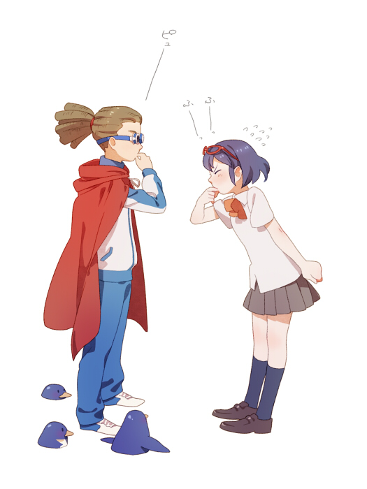 kidou yuuto and otonashi haruna (inazuma eleven) drawn by esukee
