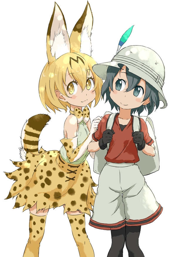 serval and kaban (kemono friends) drawn by sjw_kazuya