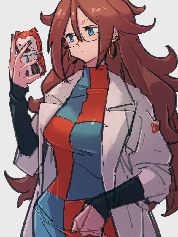 android 21 (dragon ball and 1 more) drawn by kemachiku