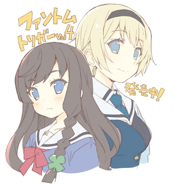 kujirase christina sakurako and sengoku taiga (grisaia and 1 more) drawn by meito_(maze)