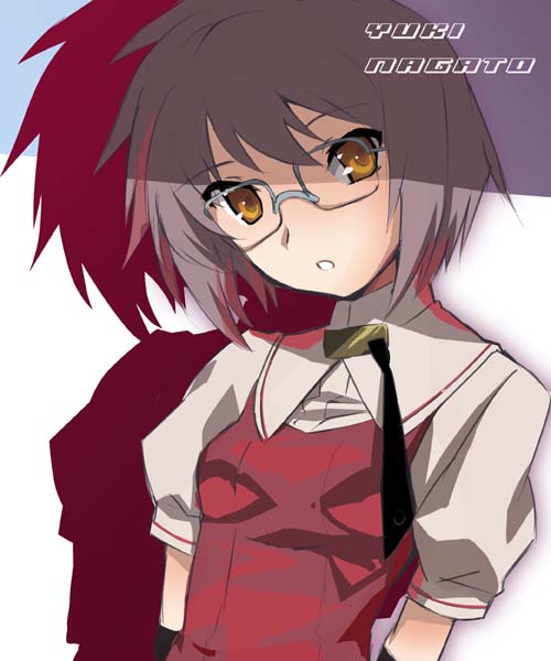 nagato yuki, chihara minori, and takahana sumire (suzumiya haruhi no yuuutsu and 1 more) drawn by okiura