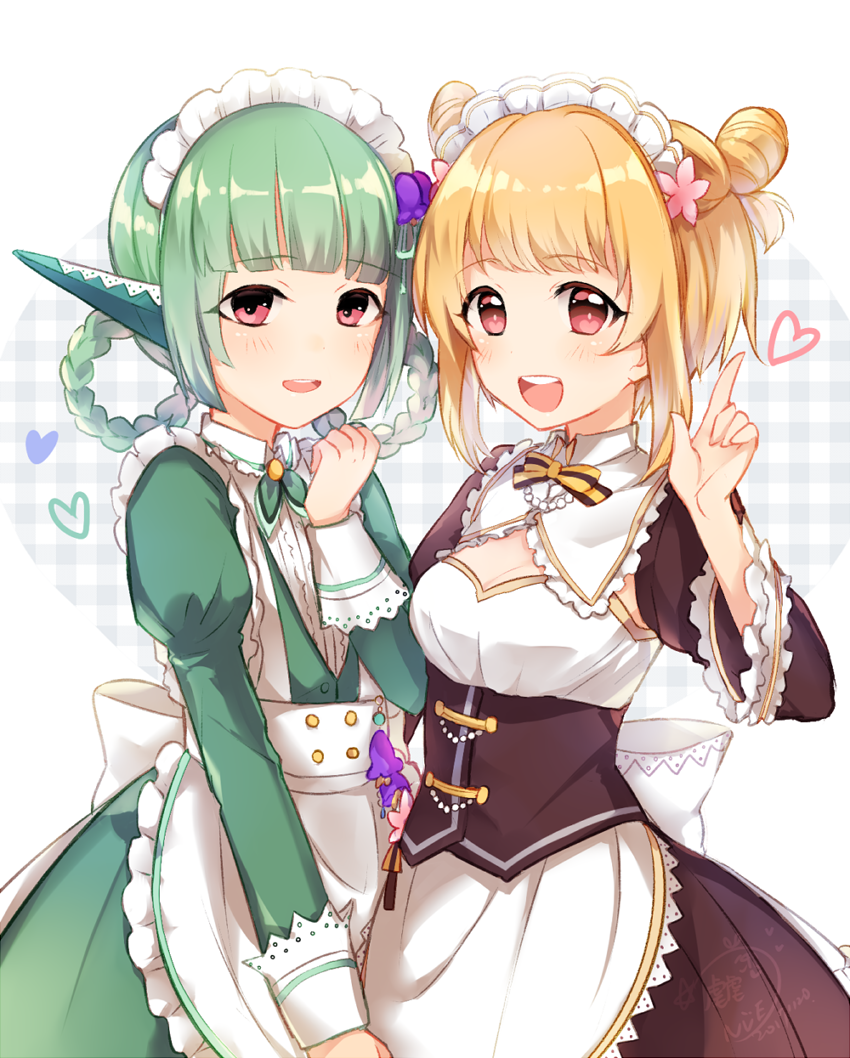 watagi michelle and sadone (battle girl high school) drawn by leafwow