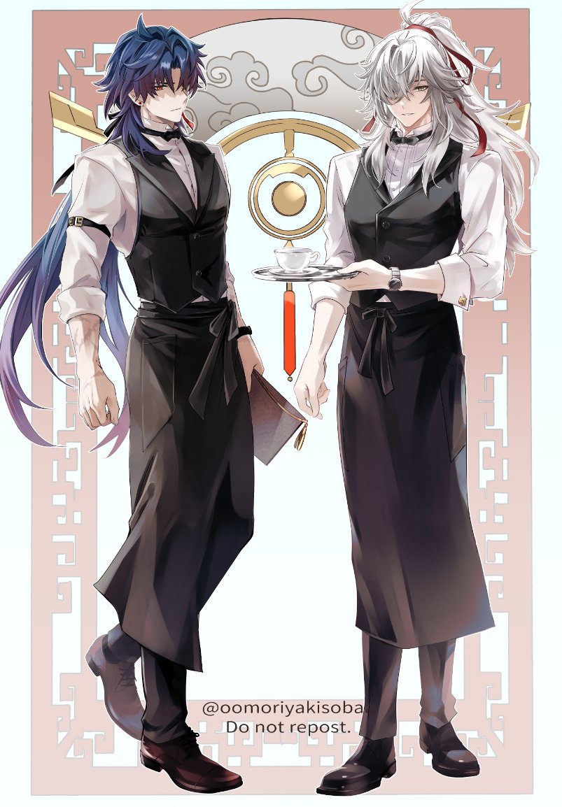 blade and jing yuan (honkai and 1 more) drawn by mori_morii