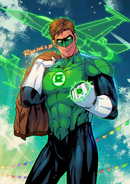 green lantern and hal jordan (dc comics and 1 more) drawn by redrico