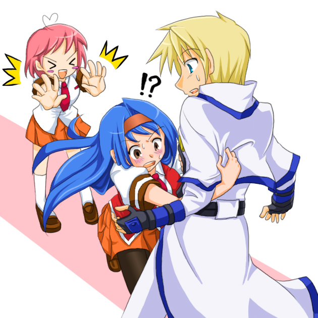 ky kiske, aino heart, and tsuzura saki (guilty gear and 2 more) drawn by ryuuri_(aoithigo)