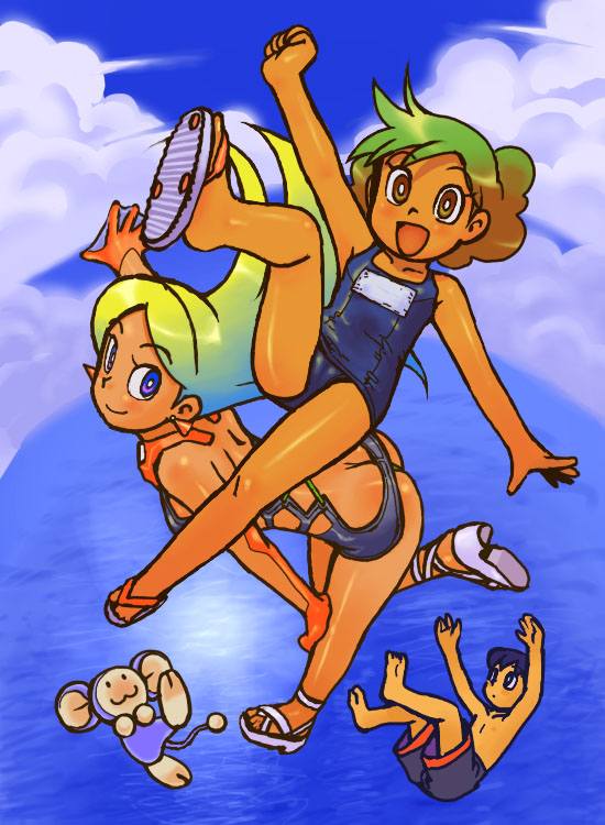 kasuga eri, dalursa, chinpui, and uchiki ichirou (chinpui) drawn by ramb_chop