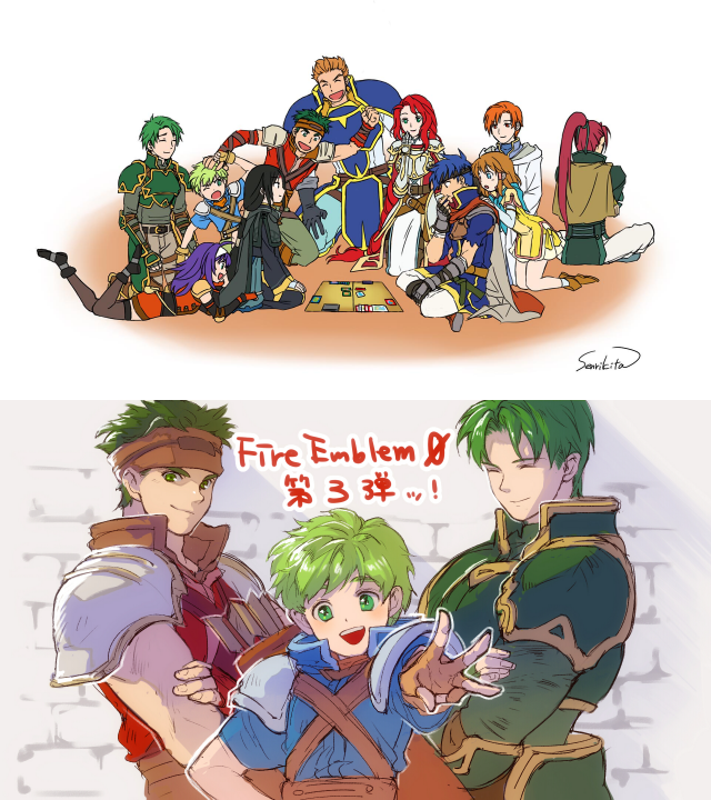 ike, mia, soren, mist, titania, and 6 more (fire emblem and 2 more) drawn by kita_senri and mayo_(becky2006)