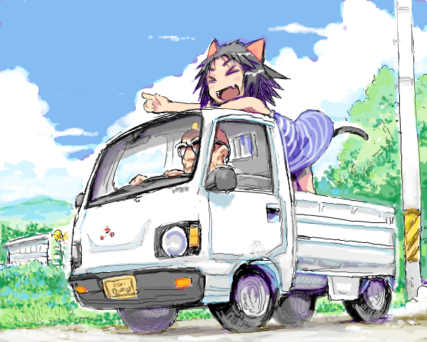 kurona (neko musume michikusa nikki) drawn by ike_(altitude_attitude)