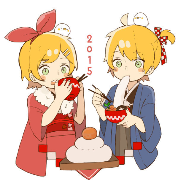kagamine rin and kagamine len (vocaloid) drawn by piyokinoko