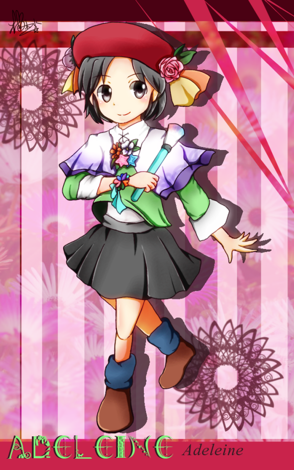 adeleine (kirby and 1 more) drawn by hazuki_sui