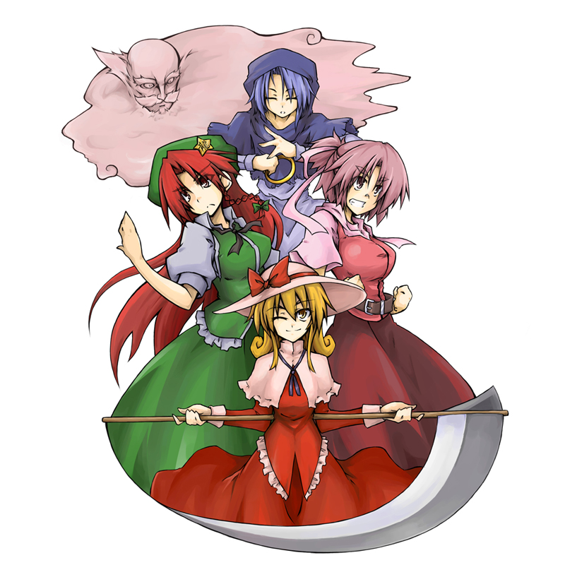 hong meiling, kumoi ichirin, unzan, elly, and sara (touhou) drawn by hemogurobin_a1c