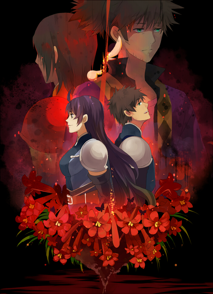 raven, schwann oltorain, damuron atomaisu, and casey (tales of and 1 more) drawn by nishikawa_(fe)