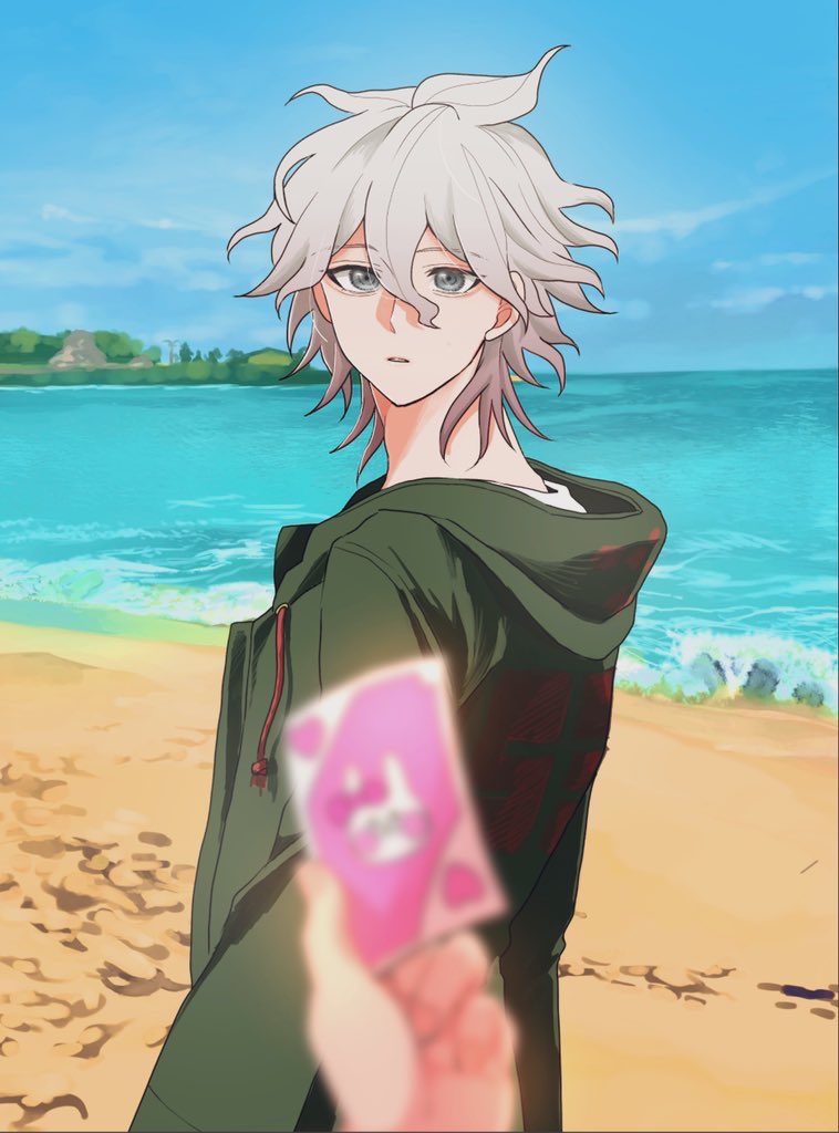 komaeda nagito and monomi (danganronpa and 1 more) drawn by baba_(sizennha_pan2)